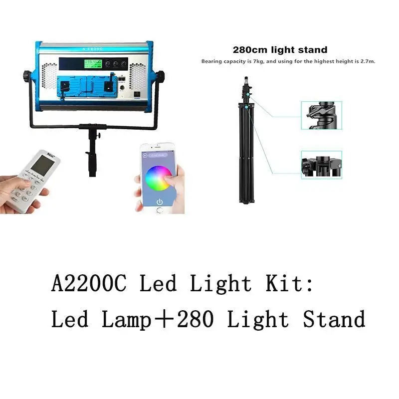 Pro APP Control RGB LED Lamp Photography Continuous Lighting DMX Compatible Photo Studio Video Film Light + tripod 
Pro APP Control RGB LED Lamp Photography Continuous Lighting DMX Compatible Photo Studio Video Film Light + tripod