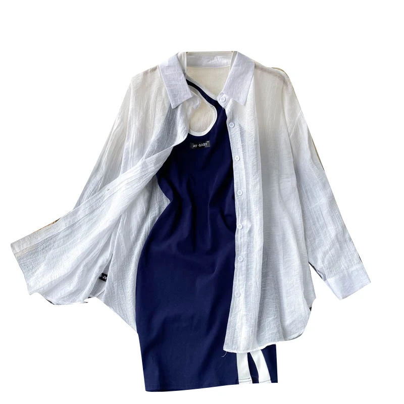 FTLZZ New Summer Women Fashion Suits Sexy Sheath Sexy Outfits Hollow Out Neck-mounted Dress+long Sleeve Buttons Shirts
FTLZZ New Summer Women Fashion Suits Sexy Sheath Sexy Outfits Hollow Out Neck-mounted Dress+long Sleeve Buttons Shirts