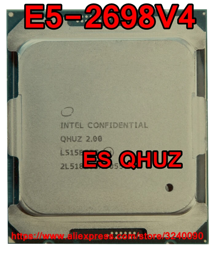 Intel ЦП Xeon версии QHUZ 2 0 ГГц 20 ядерный 50 метровый Φ V4 процессор E5 2698V4 Бесплатная