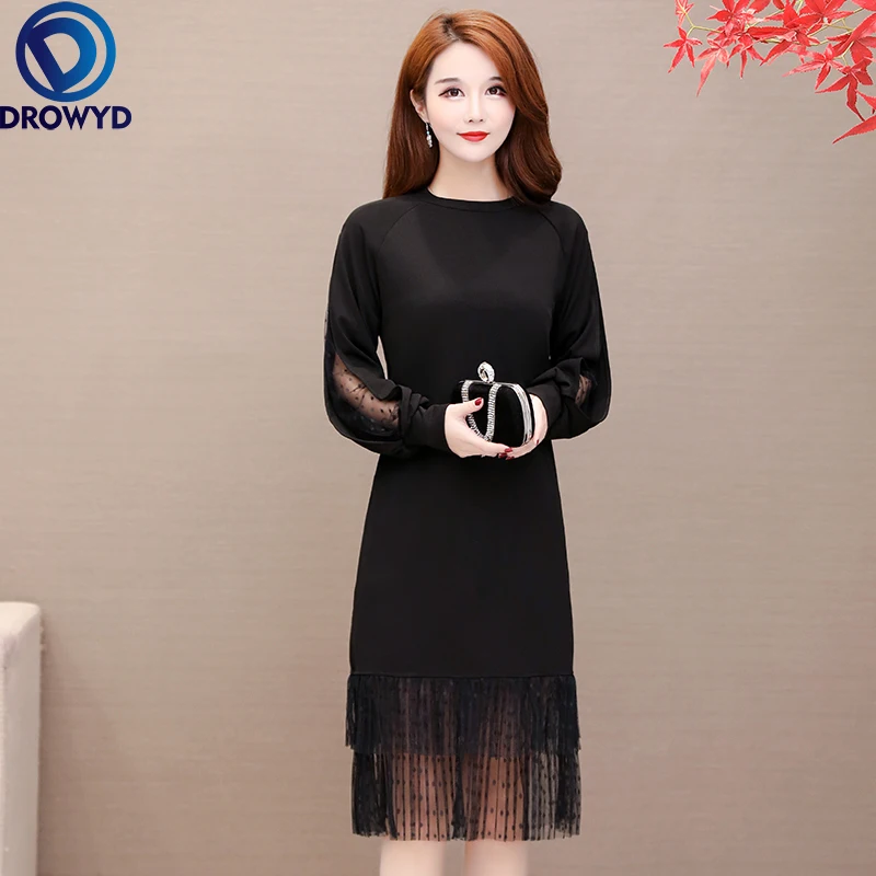 2021 Women Autumn Vintage Stretch Midi Dress Fashion Black Lace O-Neck Long Sleeve Elegant Loose Dresses Bodycon Party Vestidos
2021 Women Autumn Vintage Stretch Midi Dress Fashion Black Lace O-Neck Long Sleeve Elegant Loose Dresses Bodycon Party Vestidos