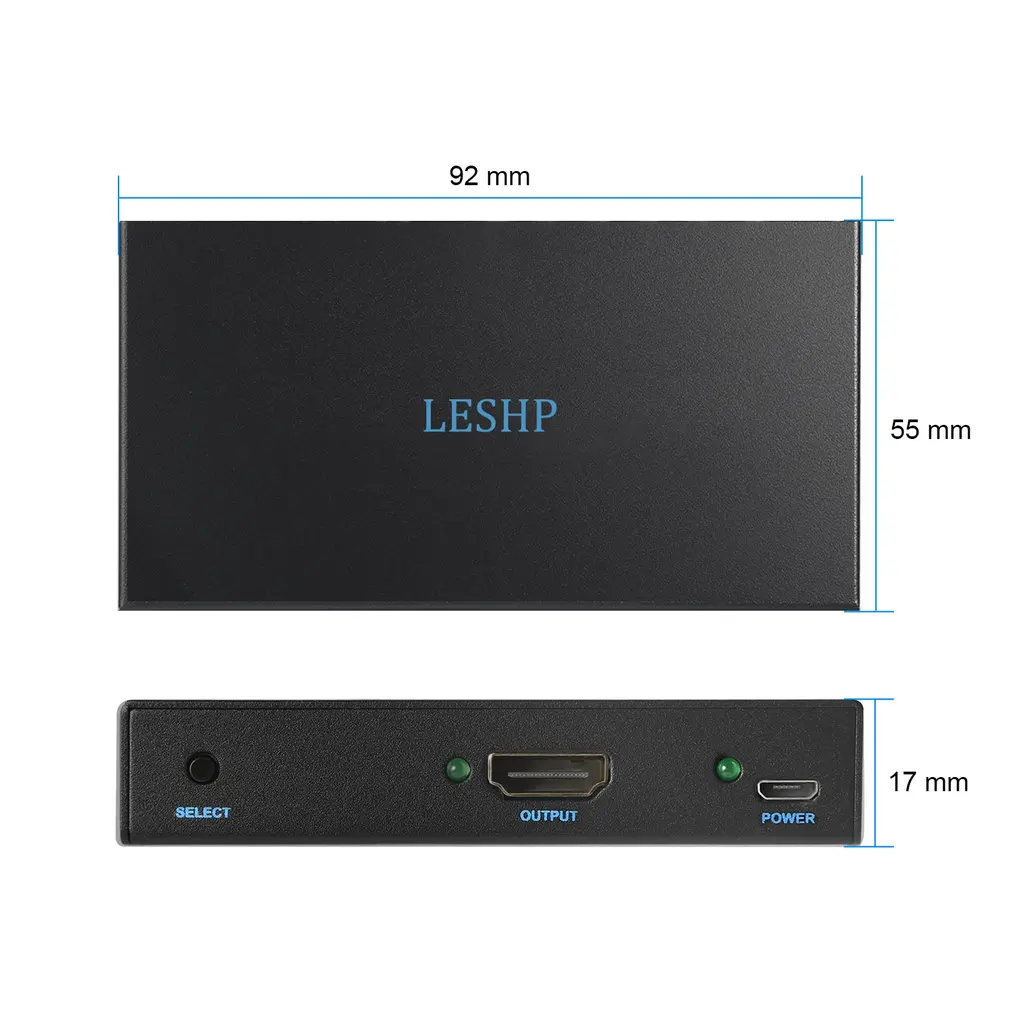Plug and Play Low Power Consumption 3 Channel 4K HDMI-compatible Switcher 3 in 1 Three Port 1.4V Splitter Box Hub
Plug and Play Low Power Consumption 3 Channel 4K HDMI-compatible Switcher 3 in 1 Three Port 1.4V Splitter Box Hub