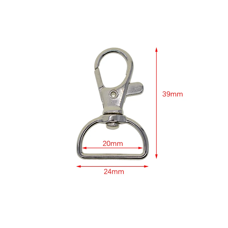 10pcs Alloy Swivel Lobster Clasps D-ring 20mm Hook Keychains Silver DIY Parts Car Keychain Accessories
10pcs Alloy Swivel Lobster Clasps D-ring 20mm Hook Keychains Silver DIY Parts Car Keychain Accessories