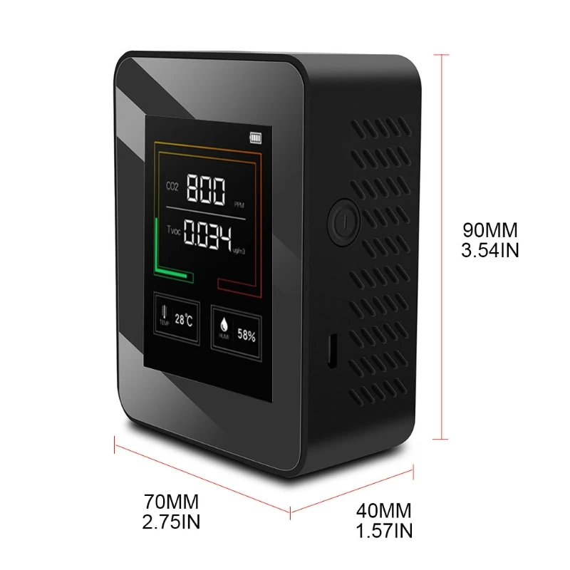 Portable co2 ppm meters carbon dioxide detector co2 TVOC HCHO AQI monitor multi gas analyzer
Portable co2 ppm meters carbon dioxide detector co2 TVOC HCHO AQI monitor multi gas analyzer