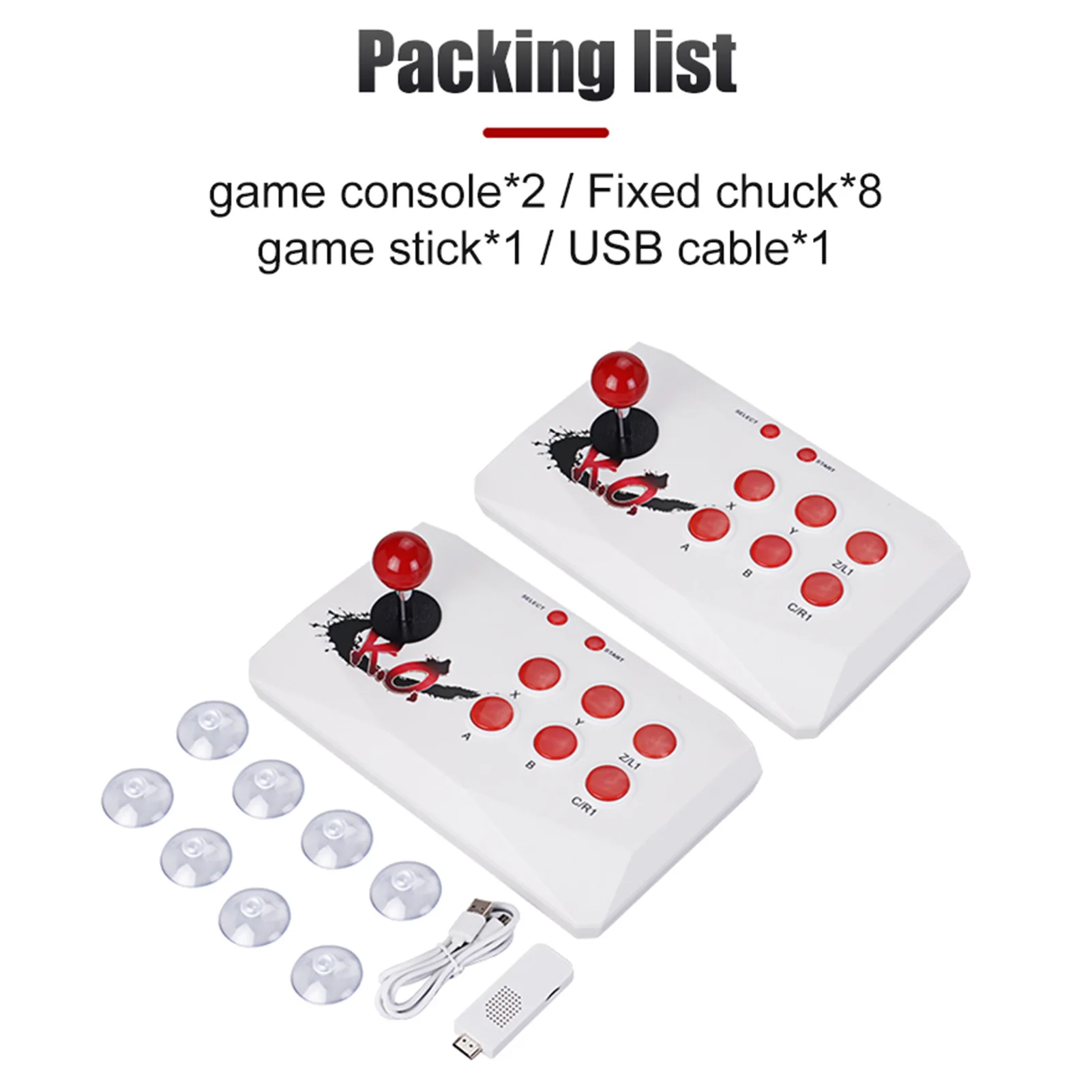 with 2 Wireless Arcade Joystick Game Consoles, Built-in 2000 Games HDMI-compatible Output Small Fighting Arcade Console HD
with 2 Wireless Arcade Joystick Game Consoles, Built-in 2000 Games HDMI-compatible Output Small Fighting Arcade Console HD