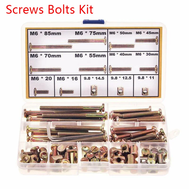 1 Set Furniture Crib Bolts With Barrel Nuts Assortment Kit For Furniture Cots Baby Beds Crib 16/20/30/40/45/50/55/70/75/85mm
1 Set Furniture Crib Bolts With Barrel Nuts Assortment Kit For Furniture Cots Baby Beds Crib 16/20/30/40/45/50/55/70/75/85mm