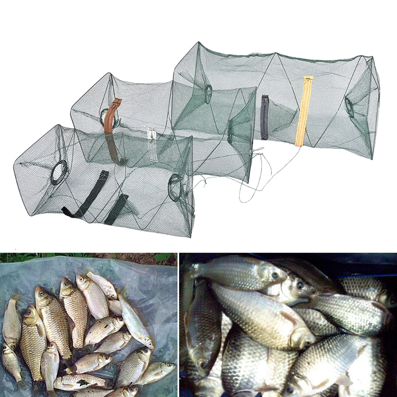 

JETTING 1 Pcs Net For Crab Fish Crawdad Shrimp Minnow Fishing Bait Trap Cast Dip Foldable Net Cage Fishing Accessaries
