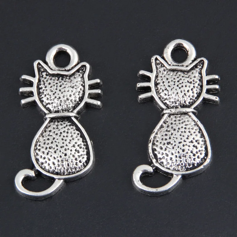 50pcs Silver Color 22x11.5mm Lovely Cat Charms Kitten Animal Pendant Fit DIY Jewelry Making Handcrafted Accessories
50pcs Silver Color 22x11.5mm Lovely Cat Charms Kitten Animal Pendant Fit DIY Jewelry Making Handcrafted Accessories