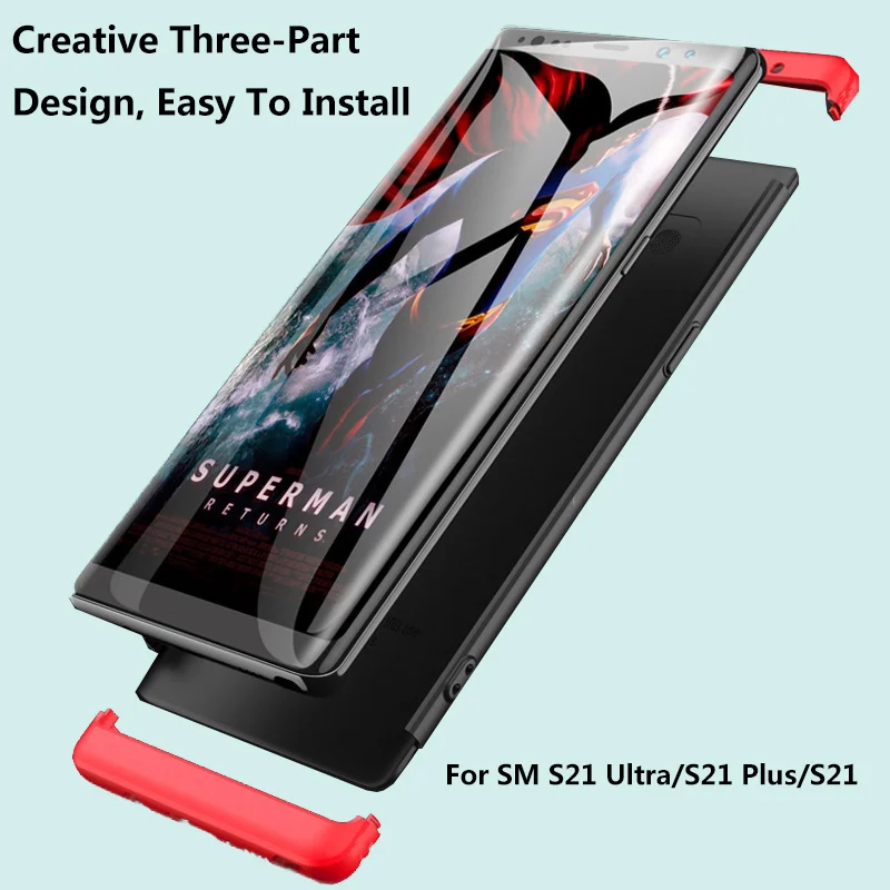 Three-Part Design PC Hard Phone Cover For Samsung Galaxy S21 S21Plus S21Ultra Case Anti Fingerprint Shockproof Protective Funda
Three-Part Design PC Hard Phone Cover For Samsung Galaxy S21 S21Plus S21Ultra Case Anti Fingerprint Shockproof Protective Funda
