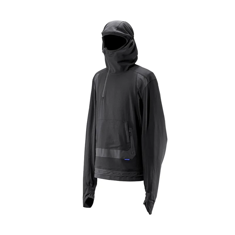 Олень LUSION Techwear унисекс черный пуловер с капюшоном длинный рукав толстовка хип