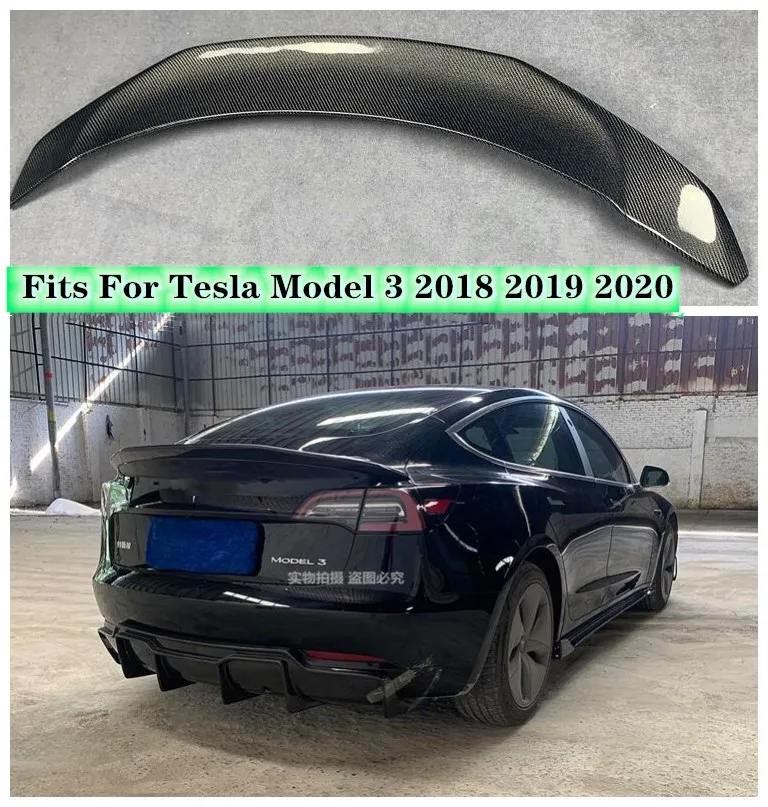 NEW High quality Carbon fiber Rear Trunk Lip Spoiler Wing Fits For Tesla Model 3 2018 2019 2020 V style
NEW High quality Carbon fiber Rear Trunk Lip Spoiler Wing Fits For Tesla Model 3 2018 2019 2020 V style