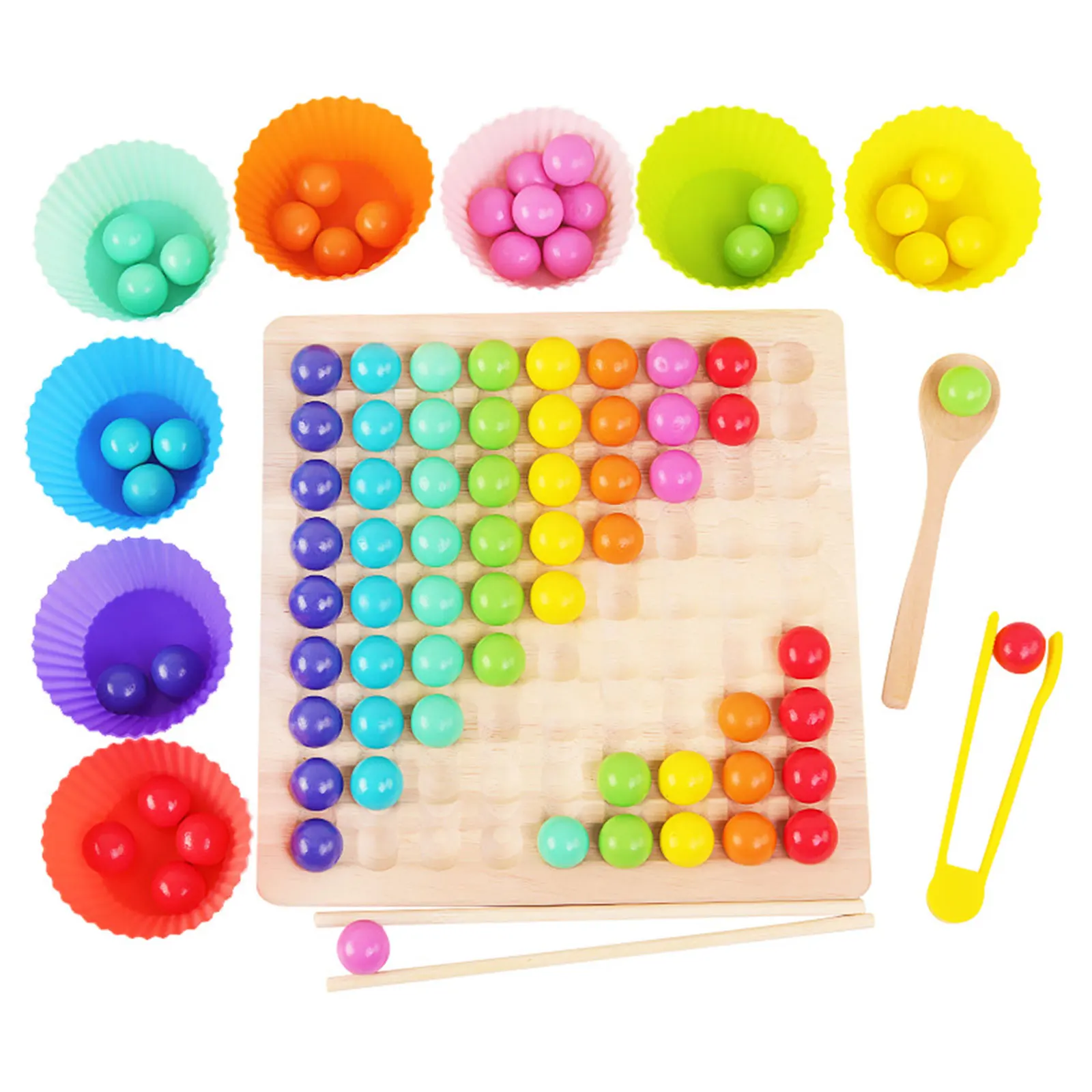 Wooden Hands Brain Training Elimination Bead Clip Beads Puzzles Board Math Game Classification Stacked Early Educational Toy
Wooden Hands Brain Training Elimination Bead Clip Beads Puzzles Board Math Game Classification Stacked Early Educational Toy