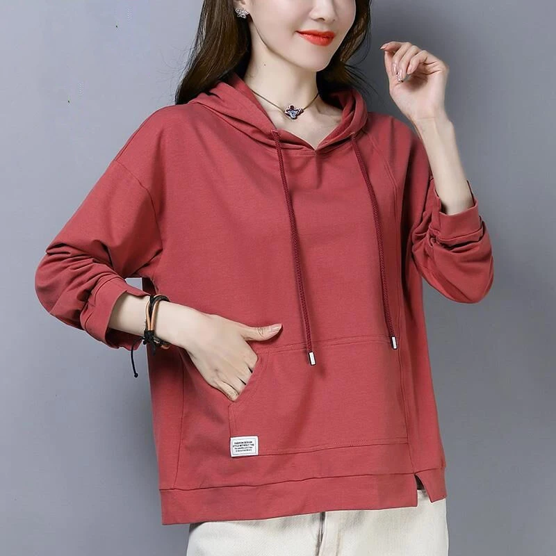 Spring Autumn Sweatshirt Women's Hoody Long Sleeve Hoodies Hooded Pullover Tops Blouse With Pocket RR0090
Spring Autumn Sweatshirt Women's Hoody Long Sleeve Hoodies Hooded Pullover Tops Blouse With Pocket RR0090