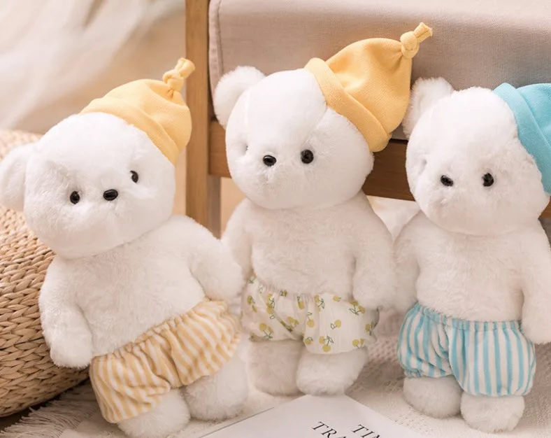 Romantic toy bear Pure white bear doll Creative soft toy bear with hat Valentines Day decoration doll
Romantic toy bear Pure white bear doll Creative soft toy bear with hat Valentines Day decoration doll