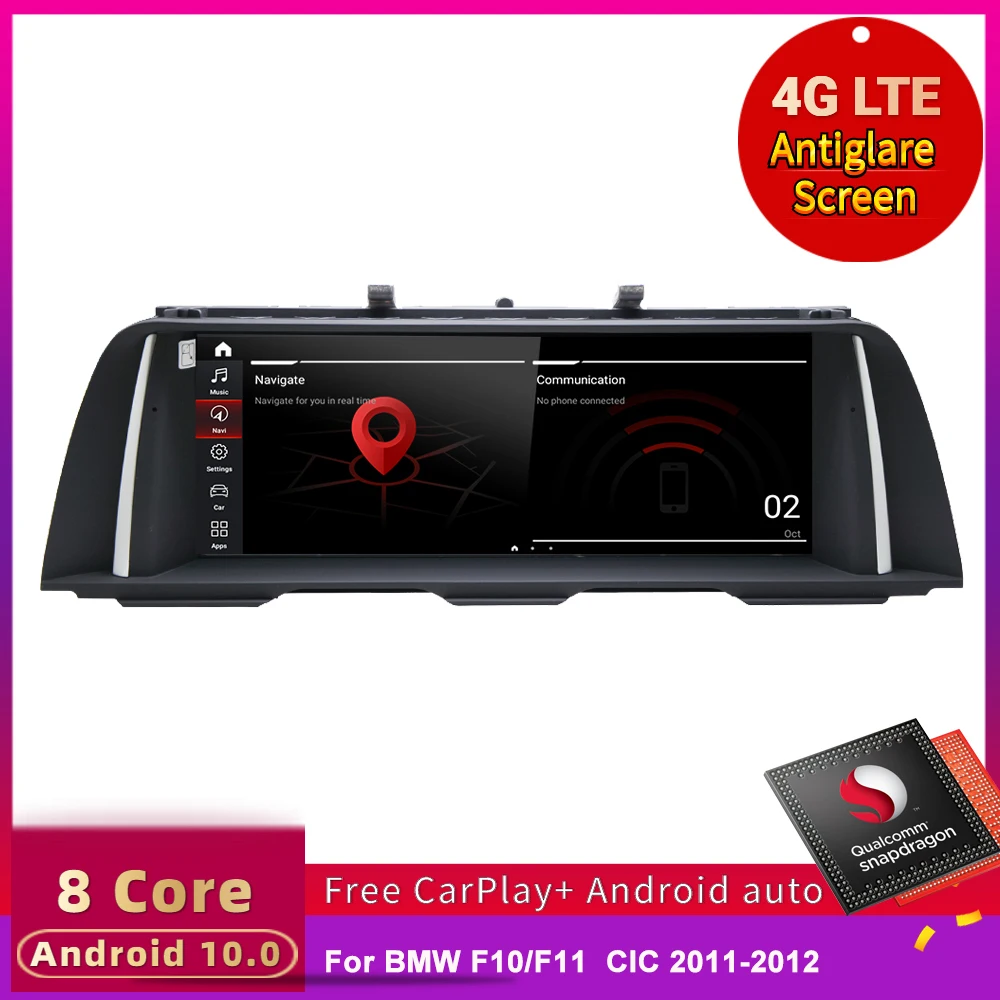 Антибликовый android 10 0 4 + 64G Автомобильный dvd мультимедийный плеер для BMW 5 серии