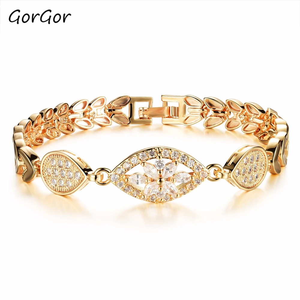 GorGor All-match Personality Creative Design Rhinestone Micro-inlaid Zircon Copper Gold-plated Women's Bracelet 484
GorGor All-match Personality Creative Design Rhinestone Micro-inlaid Zircon Copper Gold-plated Women's Bracelet 484