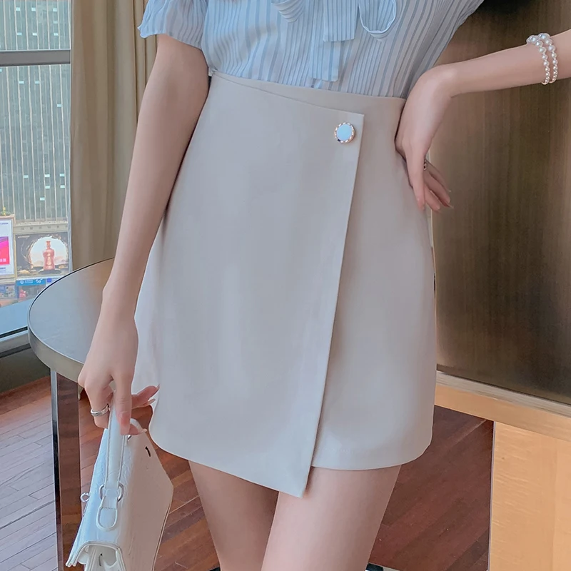 

Skirt Female Summer New High Waist Slimming Irregular Pantskirt A- line Sheath Skirt Anti-Exposure