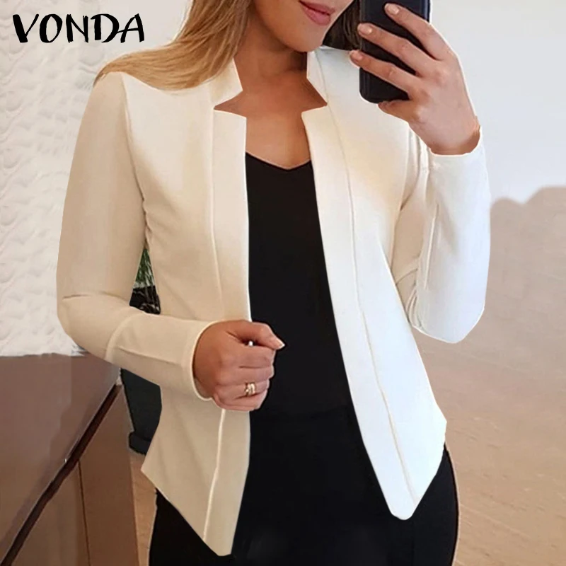 OL Style Women Autumn Winter Coats Casual Solid Color Long Sleeve Suit Blazer 2021 VONDA Ladies Office Jackets Femme Outerwears
OL Style Women Autumn Winter Coats Casual Solid Color Long Sleeve Suit Blazer 2021 VONDA Ladies Office Jackets Femme Outerwears