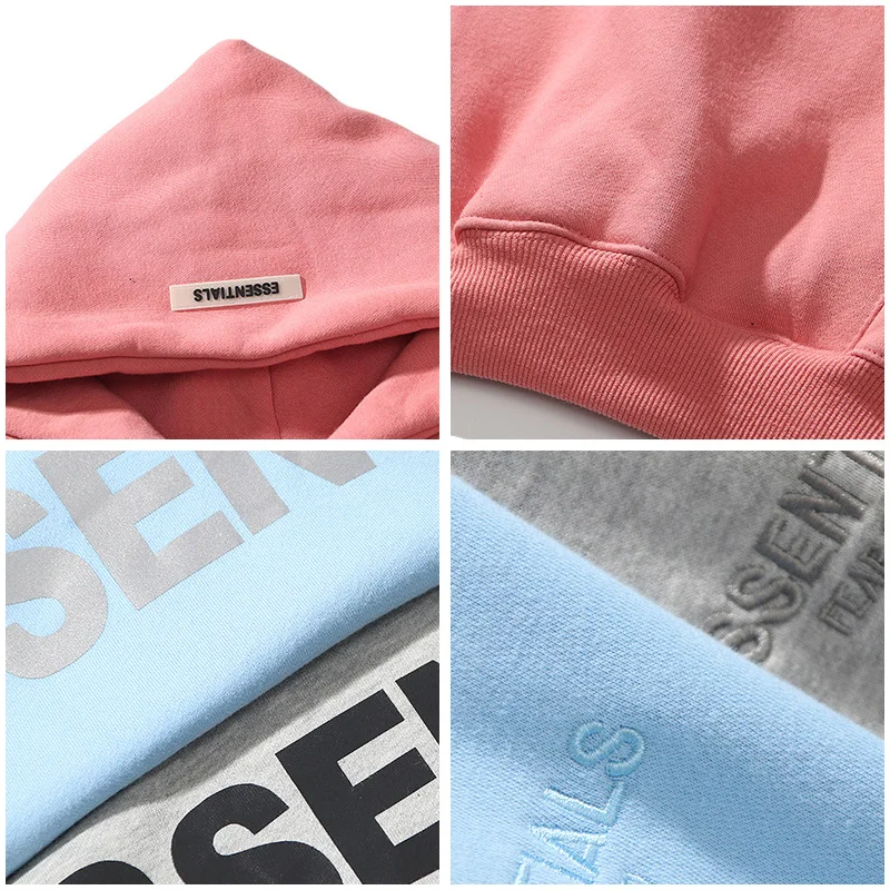 ESSENTIALS Couples Hoodies Sweatshirts Male Slim Reflective Fleece Mens Hoodies Cotton Long Sleeve Pullovers Tops Hip Hop
ESSENTIALS Couples Hoodies Sweatshirts Male Slim Reflective Fleece Mens Hoodies Cotton Long Sleeve Pullovers Tops Hip Hop