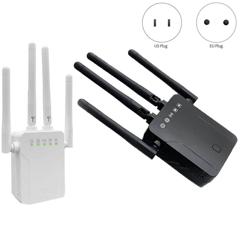 1200Mbps Dual Band 5Ghz Wireless Wifi Repeater Wifi Router Wifi Extender 4 Antenna Wlan WiFi Amplifier
1200Mbps Dual Band 5Ghz Wireless Wifi Repeater Wifi Router Wifi Extender 4 Antenna Wlan WiFi Amplifier