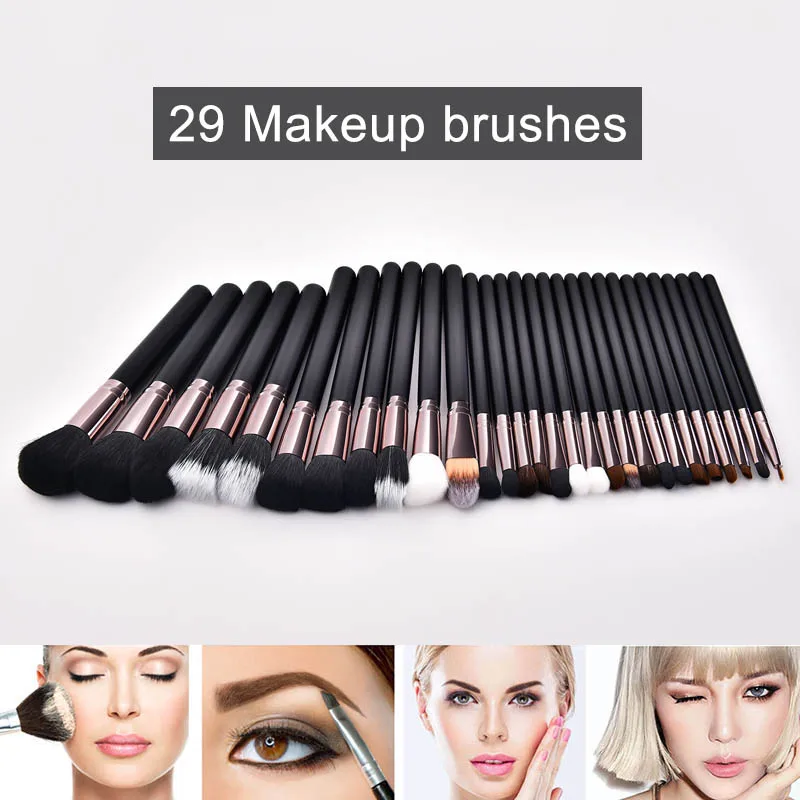29pcs Makeup Brushes Set Eye Shadow Foundation Blusher Cosmetic Tools Kit brochas maquillaje 
29pcs Makeup Brushes Set Eye Shadow Foundation Blusher Cosmetic Tools Kit brochas maquillaje