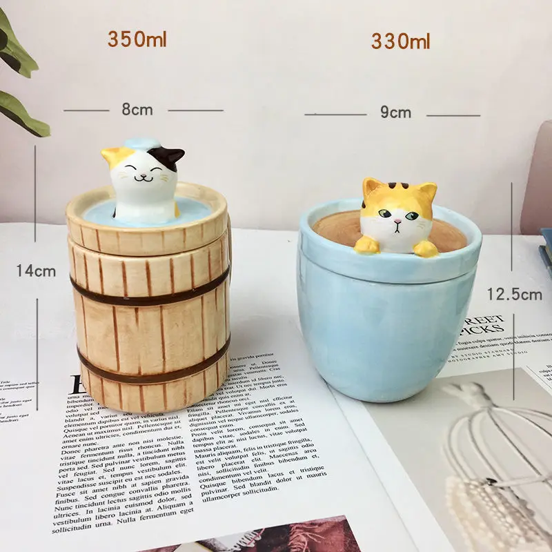Кофейная кружка с изображениями животных крышкой ложка для влюбленных