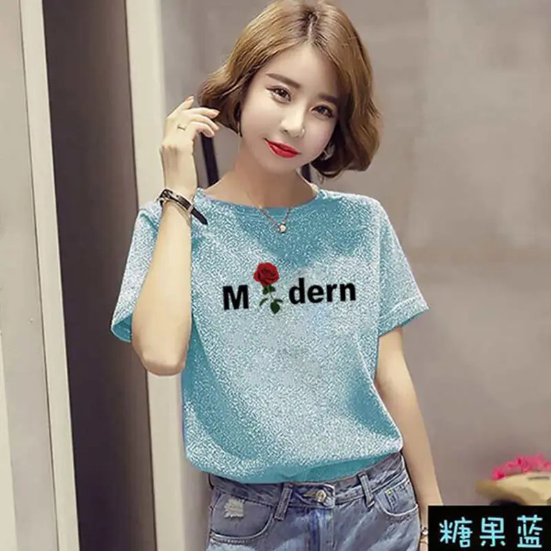 Biggorange Women's T-shirts streetwear Girls Plus Size Tops Letter Jacquard O-neck Short Sleeves Loose Summer Tshirt White Tees
Biggorange Women's T-shirts streetwear Girls Plus Size Tops Letter Jacquard O-neck Short Sleeves Loose Summer Tshirt White Tees