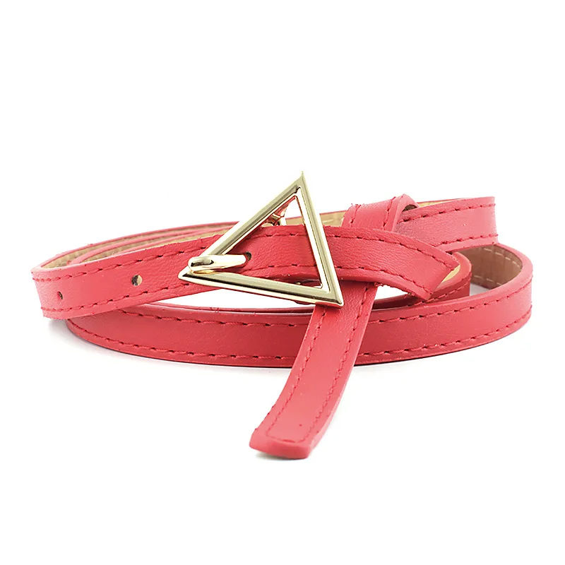 Women Belts Casual Pu Leather Vintage Belt Lady Golden Triangle Buckle Metal Pin Female Trousers Thin Waistband Solid Color
Women Belts Casual Pu Leather Vintage Belt Lady Golden Triangle Buckle Metal Pin Female Trousers Thin Waistband Solid Color