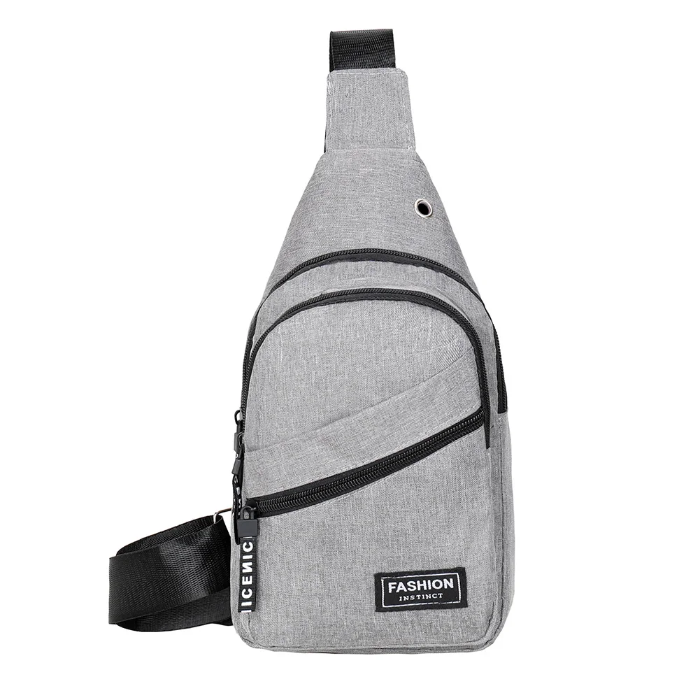 Male Fashion Outdoor Sports Chest Bags Men Nylon Double Zippers Shoulder Bag Solid Color Large Crossbody Bags with Earphone Hole
Male Fashion Outdoor Sports Chest Bags Men Nylon Double Zippers Shoulder Bag Solid Color Large Crossbody Bags with Earphone Hole