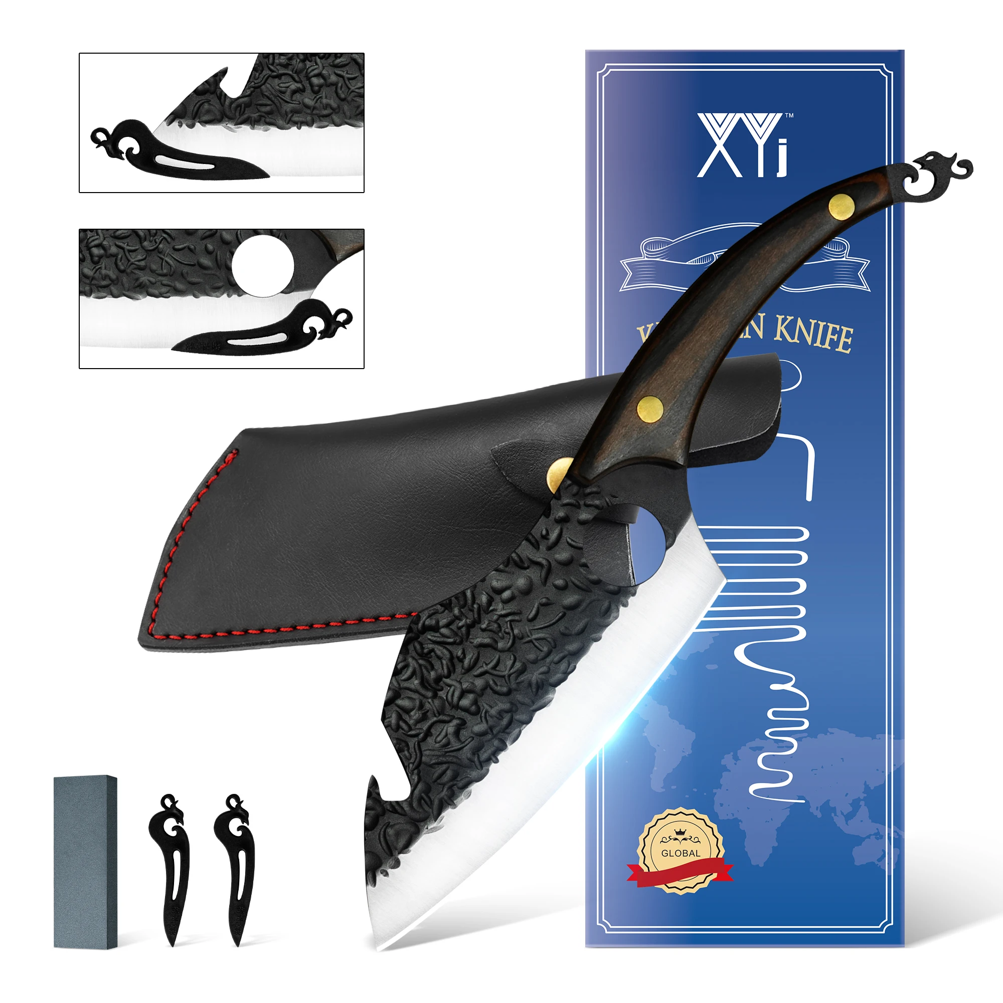 XYj 6.5 Inch Stainless Steel Boning Knives Ultra Sharp Fillet Knives Forged Meat Cleaver Serbian Knife With Whetstone Gift Box
XYj 6.5 Inch Stainless Steel Boning Knives Ultra Sharp Fillet Knives Forged Meat Cleaver Serbian Knife With Whetstone Gift Box