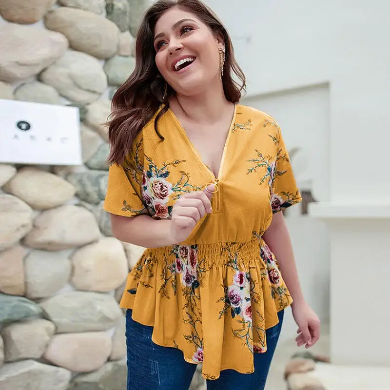 2021 Summer Plus Size Blouse V-neck Short Sleeve Oversized Blouse Ladies Women Elegant Boho Floral Blouse Shirt Women 3XL 4XL
2021 Summer Plus Size Blouse V-neck Short Sleeve Oversized Blouse Ladies Women Elegant Boho Floral Blouse Shirt Women 3XL 4XL