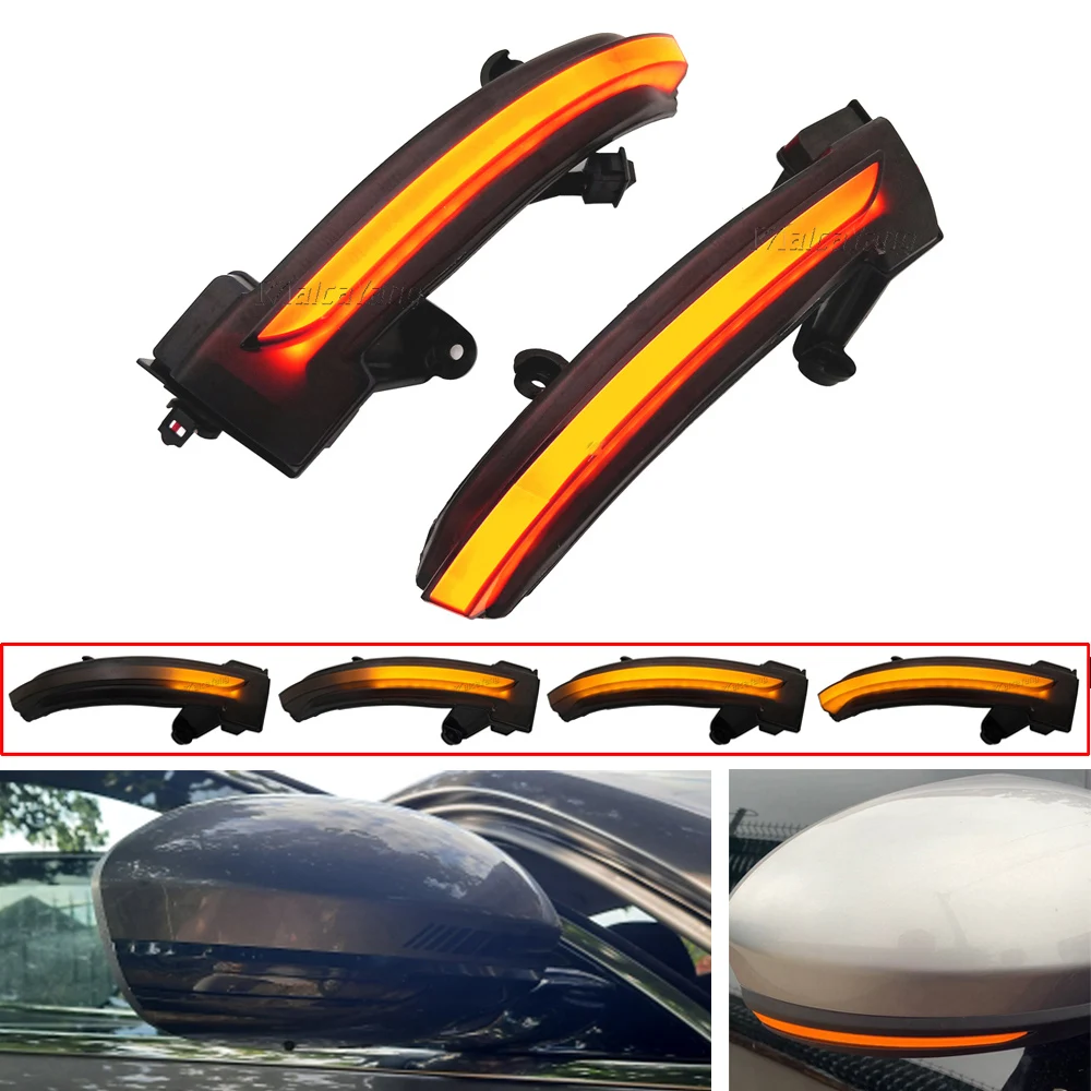 

2x For Renault Megane IV 2016-2019 Talisman LED Dynamic Turn Signal Light Side Mirror Blinker Arrow Sequential Flasher Repeater