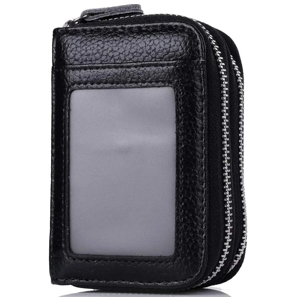 Double Zipper Transparent Window Organ Wallet Leather Credit Card Clip For Men And Women Business Card Holder
Double Zipper Transparent Window Organ Wallet Leather Credit Card Clip For Men And Women Business Card Holder
