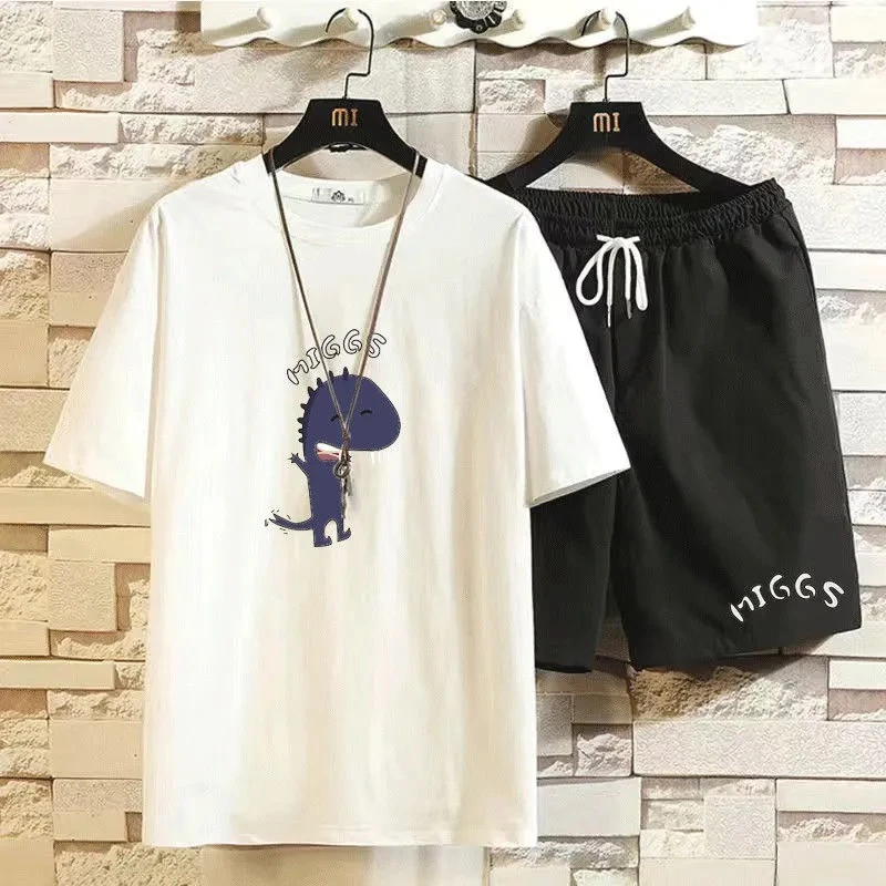 S-5XL Casual Men's Sets Summer Tracksuit Men Cartoon Print Short Sleeve T-shirt 2 Piece+Shorts Short Sets Fashion Sportswear
S-5XL Casual Men's Sets Summer Tracksuit Men Cartoon Print Short Sleeve T-shirt 2 Piece+Shorts Short Sets Fashion Sportswear