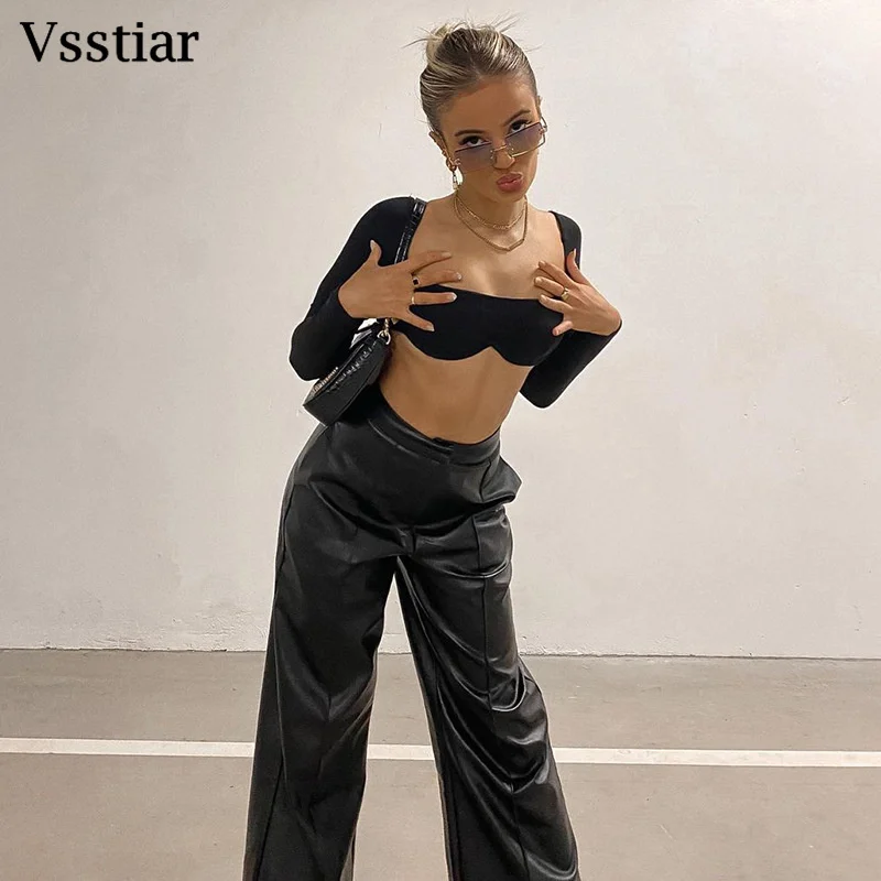Vsstiar Square Collar Brown Women Shirts Sexy Long Sleeve Skinny Party Clubwear Female Solid Backless Fashion Street Crop Top
Vsstiar Square Collar Brown Women Shirts Sexy Long Sleeve Skinny Party Clubwear Female Solid Backless Fashion Street Crop Top