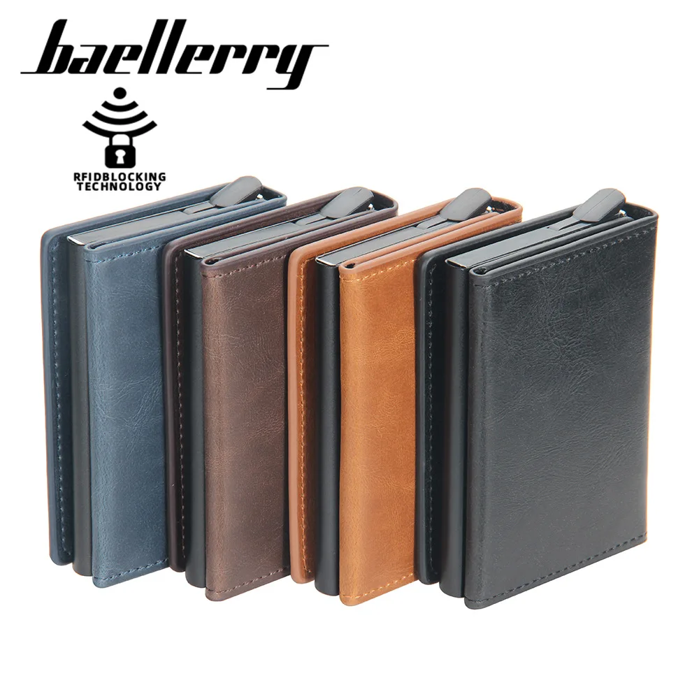 Shield Protection Men's ID Card Holder Wallet Leather Metal Aluminum Commercial Bank Card Holder Credit Card Holder
Shield Protection Men's ID Card Holder Wallet Leather Metal Aluminum Commercial Bank Card Holder Credit Card Holder
