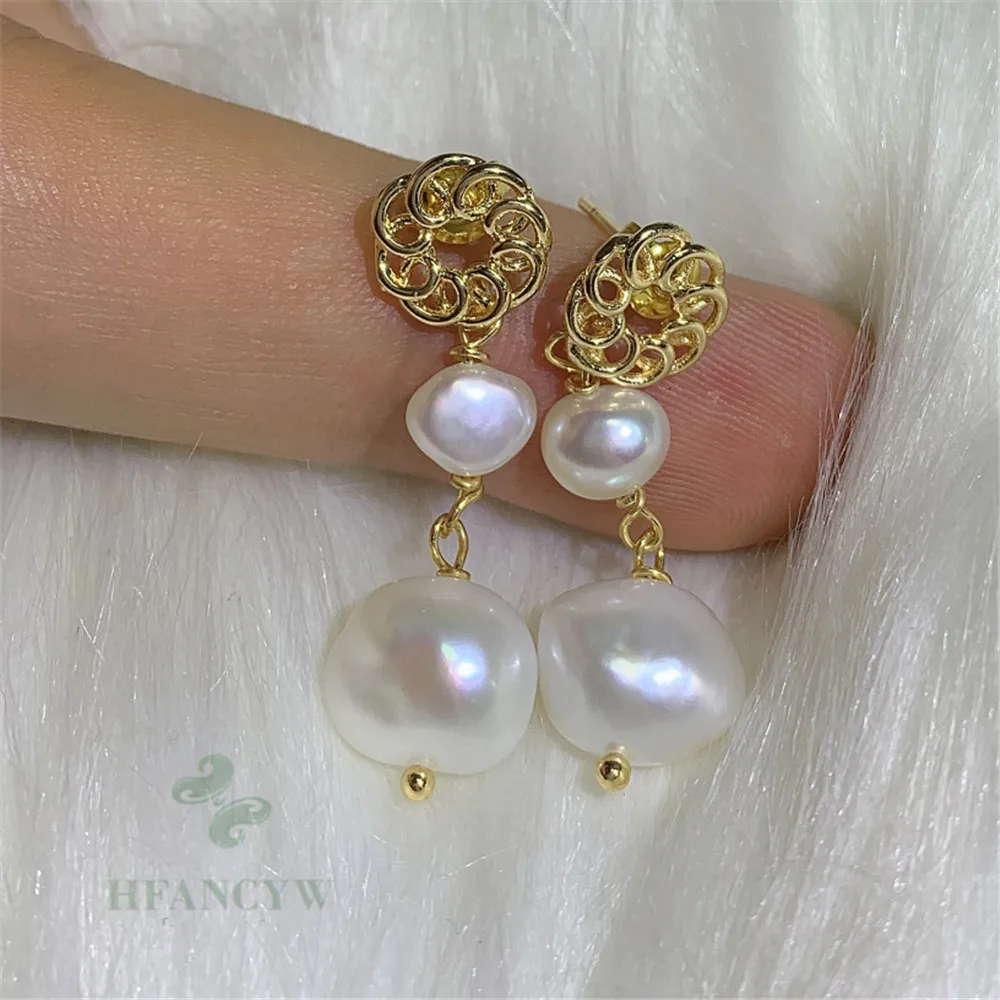 White Baroque Pearl Earring 18k Gold Ear Drop Dangle Accessories Classic Fashion Luxury Natural Jewelry Real Cultured Aurora
White Baroque Pearl Earring 18k Gold Ear Drop Dangle Accessories Classic Fashion Luxury Natural Jewelry Real Cultured Aurora