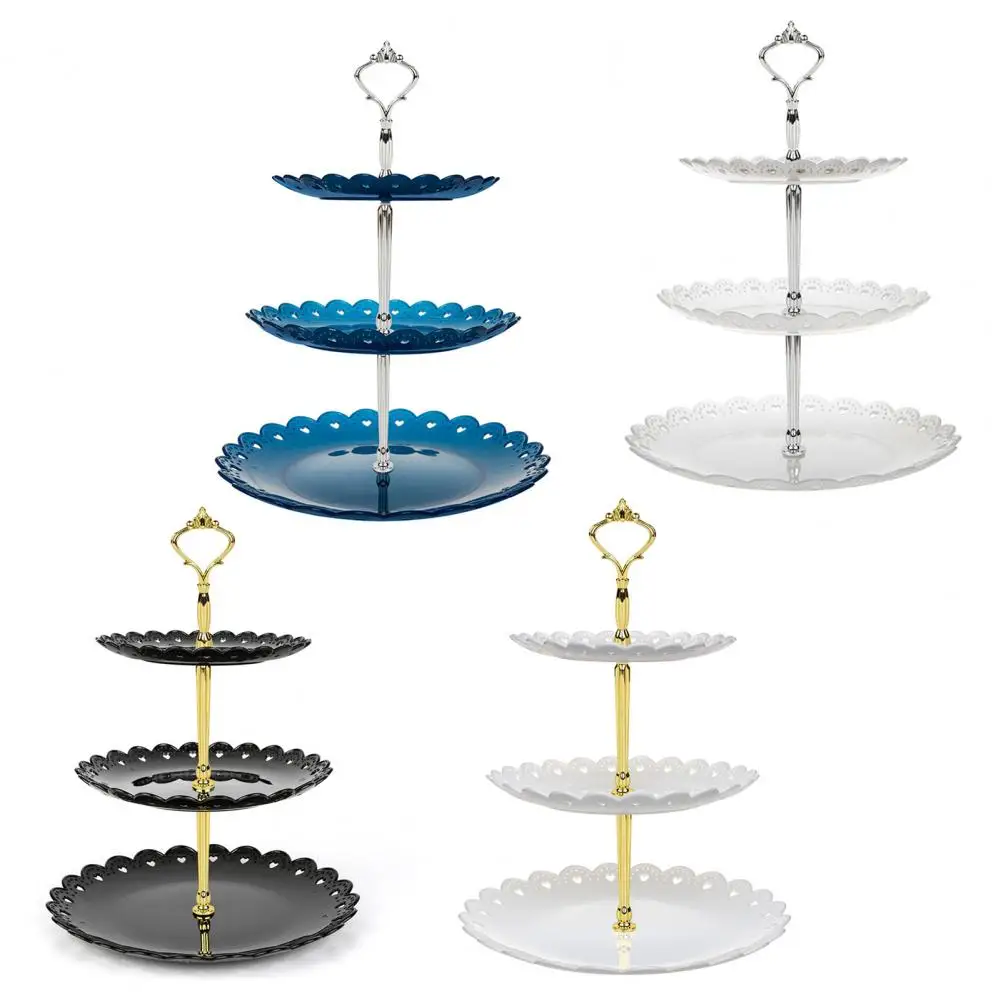 Detachable Snack Cake Stand Three-layer Multi-purpose 4 Colors Fruit Rack Dessert Tray for Home Wedding Family Party
Detachable Snack Cake Stand Three-layer Multi-purpose 4 Colors Fruit Rack Dessert Tray for Home Wedding Family Party