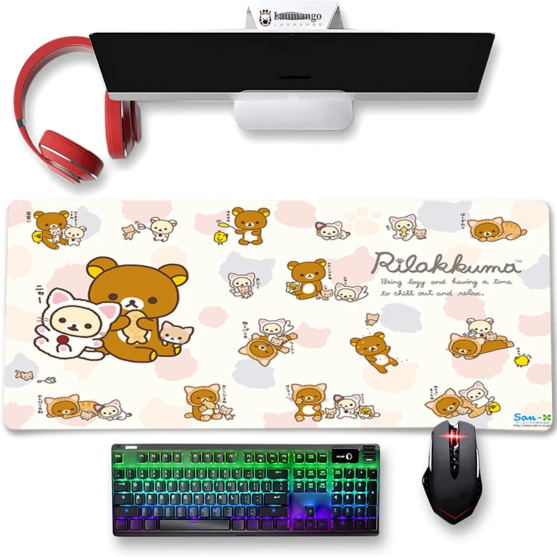 Большой коврик для мыши Rilakkuma, игровой коврик для мыши для ноутбука 900x400, Настольный коврик для компьютера, коврики, аксессуары, коврик для мы...
Большой коврик для мыши Rilakkuma, игровой коврик для мыши для ноутбука 900x400, Настольный коврик для компьютера, коврики, аксессуары, коврик для мы...