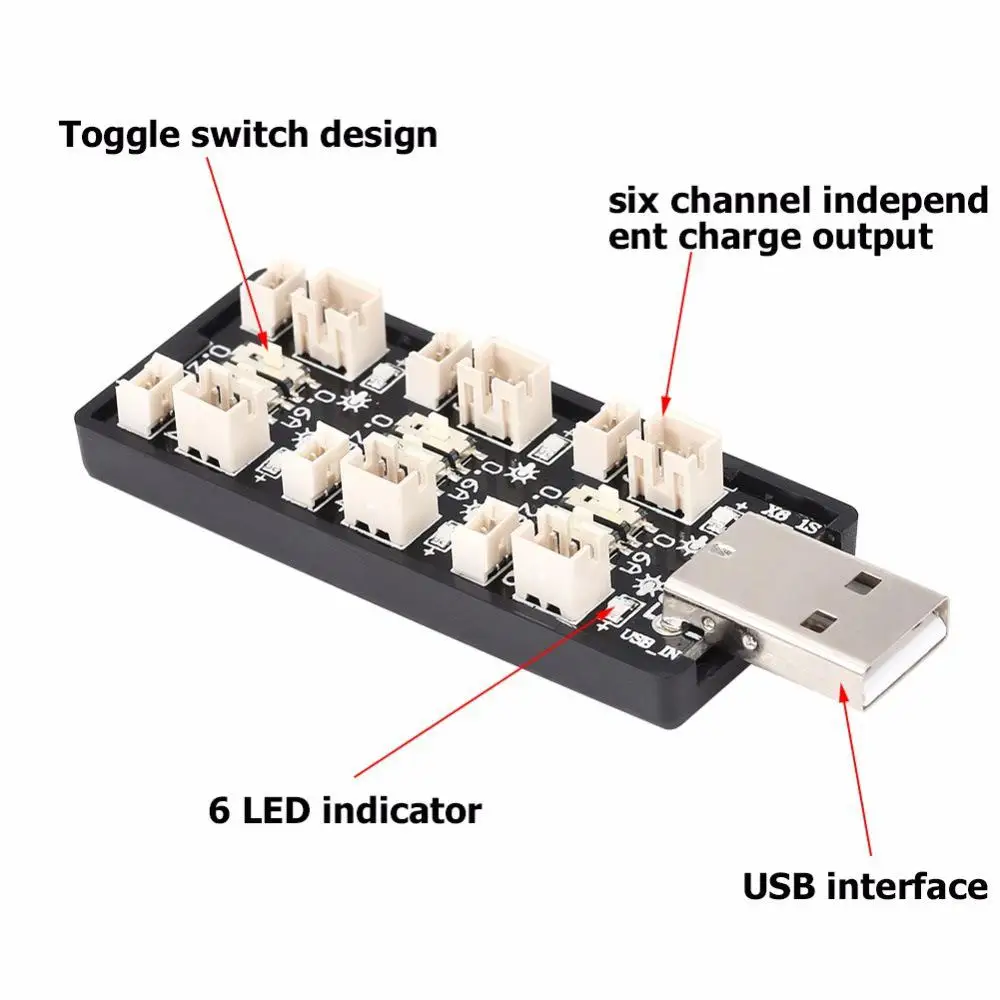 6-канальное Зарядное устройство Usb 1s для высоковольтного литиевого аккумулятора 3