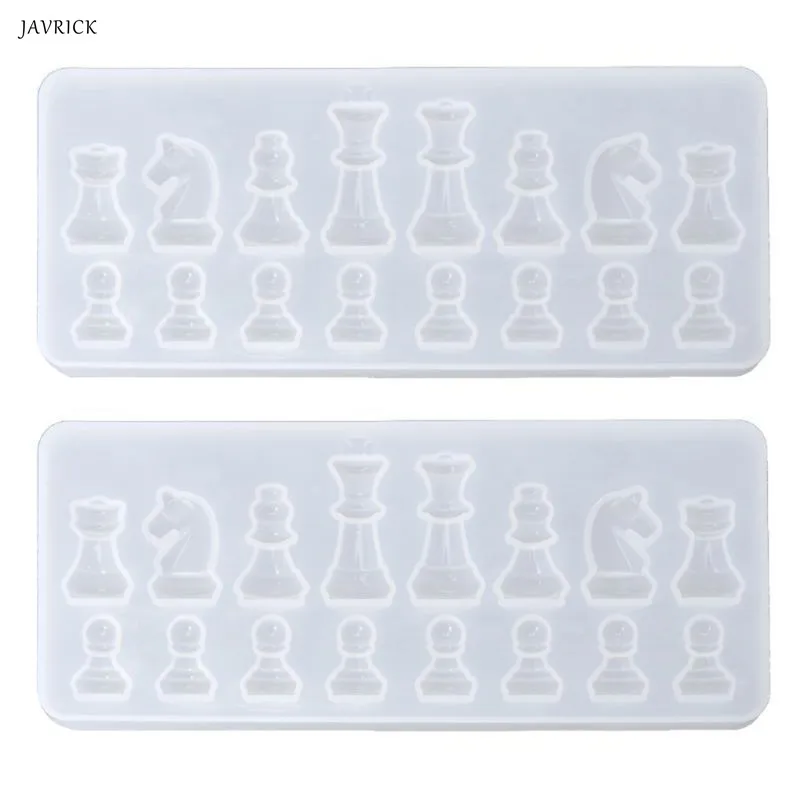 

Resin Casting Molds Set by Garloy,2Pcs 3D Chess Clear Silicone Mold for Making Polymer Clay Crafting Resin Epoxy