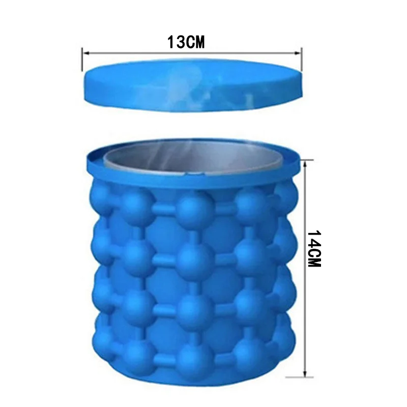Silicone Ice Cube Maker Ice Cube Mold Tray Portable Bucket Wine Ice Cooler Beer Cabinet Kitchen Tools Drinking Whiskey Freeze
Silicone Ice Cube Maker Ice Cube Mold Tray Portable Bucket Wine Ice Cooler Beer Cabinet Kitchen Tools Drinking Whiskey Freeze