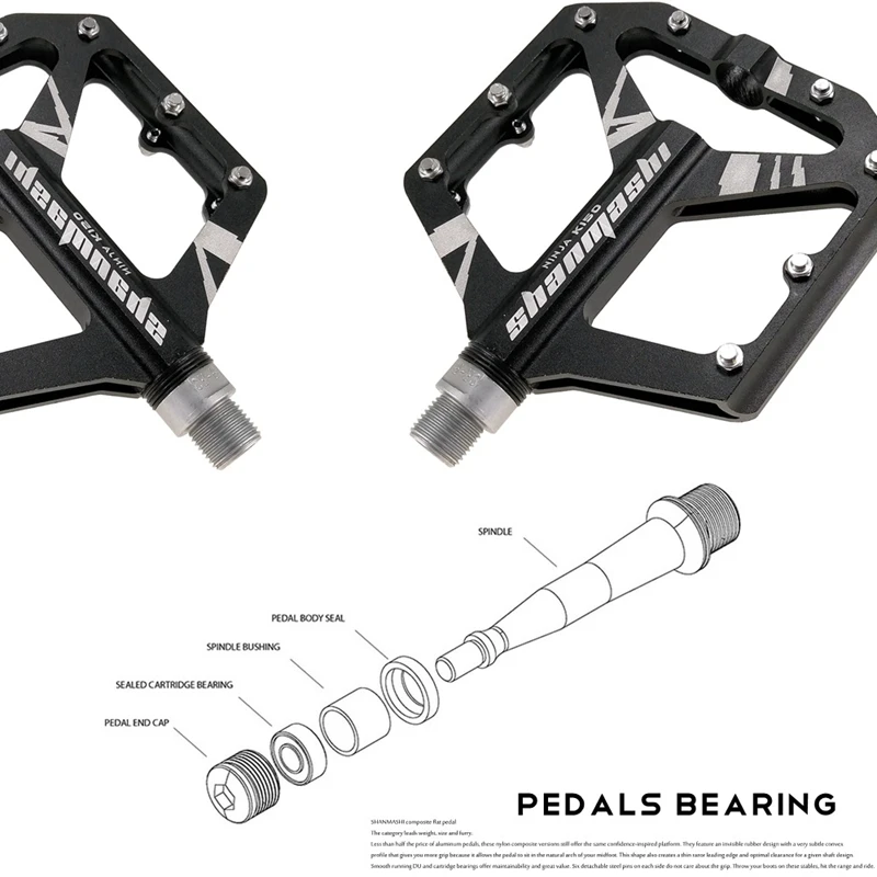 Shanmashi Bike Pedal 3 Bearing Anti-Slip Ultra-Light Bicycle Pedal Flat for MTB Road Bike Cycling Parts
Shanmashi Bike Pedal 3 Bearing Anti-Slip Ultra-Light Bicycle Pedal Flat for MTB Road Bike Cycling Parts