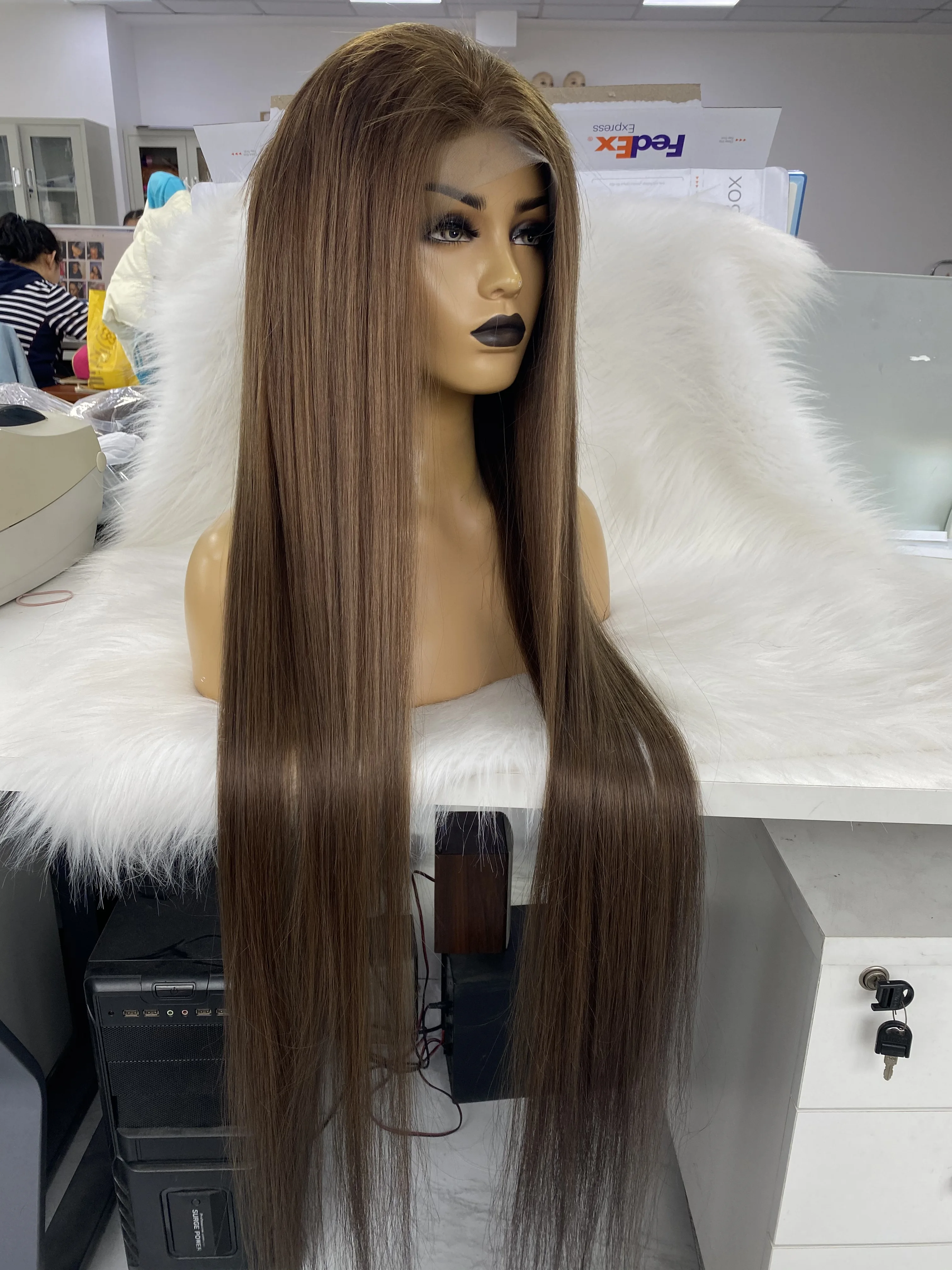 

Custom Color 40" and 45" Full Lace Wig long hair Virgin Hair