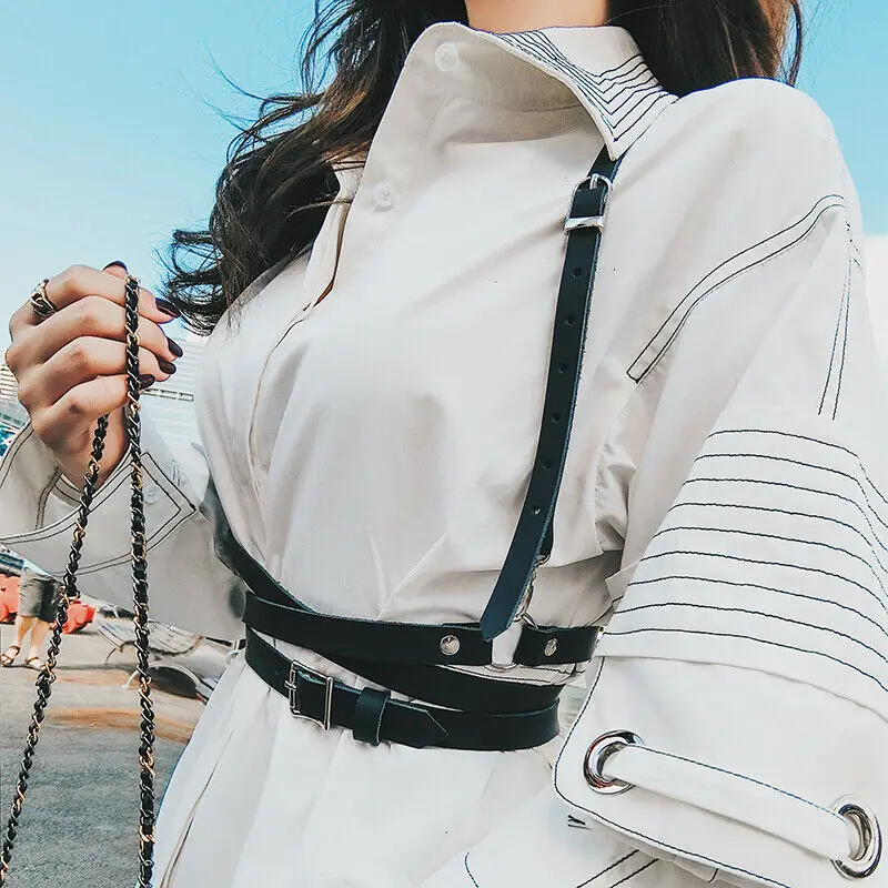 2020 Fashion Trend Women Men Gothic Handmade PU Leather Harness Belts Body Bondage Waist Straps Punk Rock Stylish Accessories
2020 Fashion Trend Women Men Gothic Handmade PU Leather Harness Belts Body Bondage Waist Straps Punk Rock Stylish Accessories