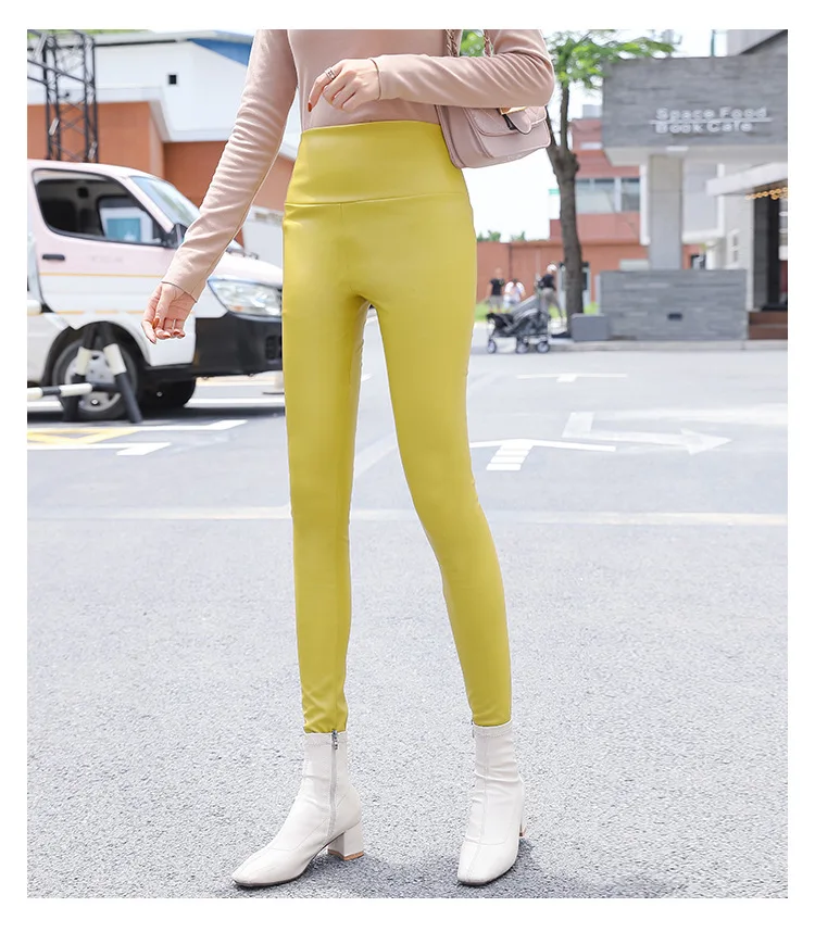 New Tight Trouser Autumn Winter Women Thin Velvet PU Leather Pants Female Sexy Elastic Stretch Faux Leather Skinny Pencil Leggin
New Tight Trouser Autumn Winter Women Thin Velvet PU Leather Pants Female Sexy Elastic Stretch Faux Leather Skinny Pencil Leggin