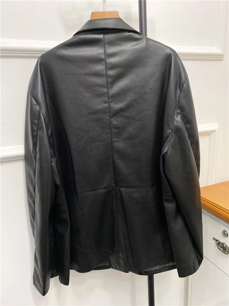 Early Autumn Women's Jacket Faux Leather Zipper Multi-Pocket Solid Color Cuff Slits Loose Female Coat
Early Autumn Women's Jacket Faux Leather Zipper Multi-Pocket Solid Color Cuff Slits Loose Female Coat