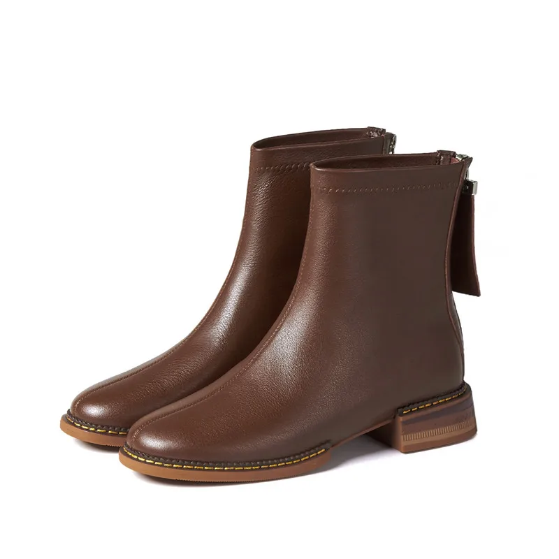 New Fall Flat Leather Women Ankle Boots Casual Back Metal Zip Comfortable Shoes Solid Color Botas Feminina Zapatillas Mujer
New Fall Flat Leather Women Ankle Boots Casual Back Metal Zip Comfortable Shoes Solid Color Botas Feminina Zapatillas Mujer