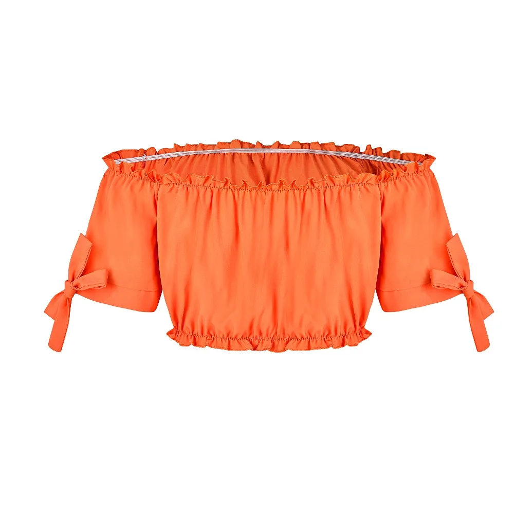 2019 Summer Sexy Crop Tops Slash Neck Short Shirt Women Tops And Blouses Plus Size Solid Bowknot Blusas Female Black Orange Red
2019 Summer Sexy Crop Tops Slash Neck Short Shirt Women Tops And Blouses Plus Size Solid Bowknot Blusas Female Black Orange Red