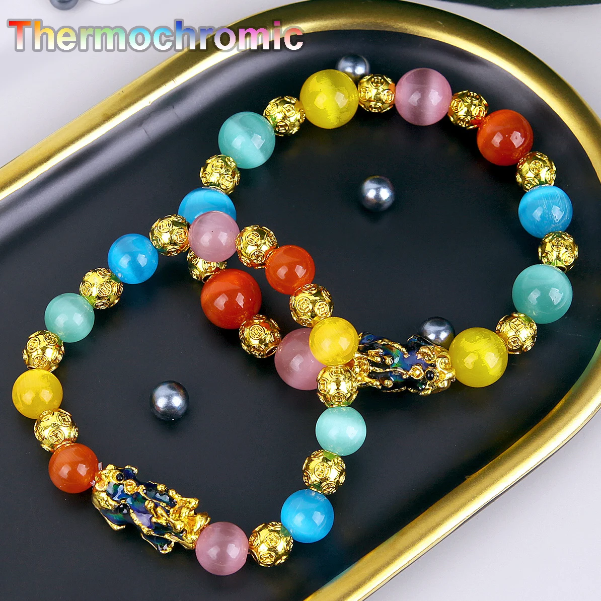 Thermochromic Bracelet China Feng Shui Wrist Chain Girl Bracelets for Women Buddha Opal Strand Bracelets Pixiu Good Luck Wealth
Thermochromic Bracelet China Feng Shui Wrist Chain Girl Bracelets for Women Buddha Opal Strand Bracelets Pixiu Good Luck Wealth