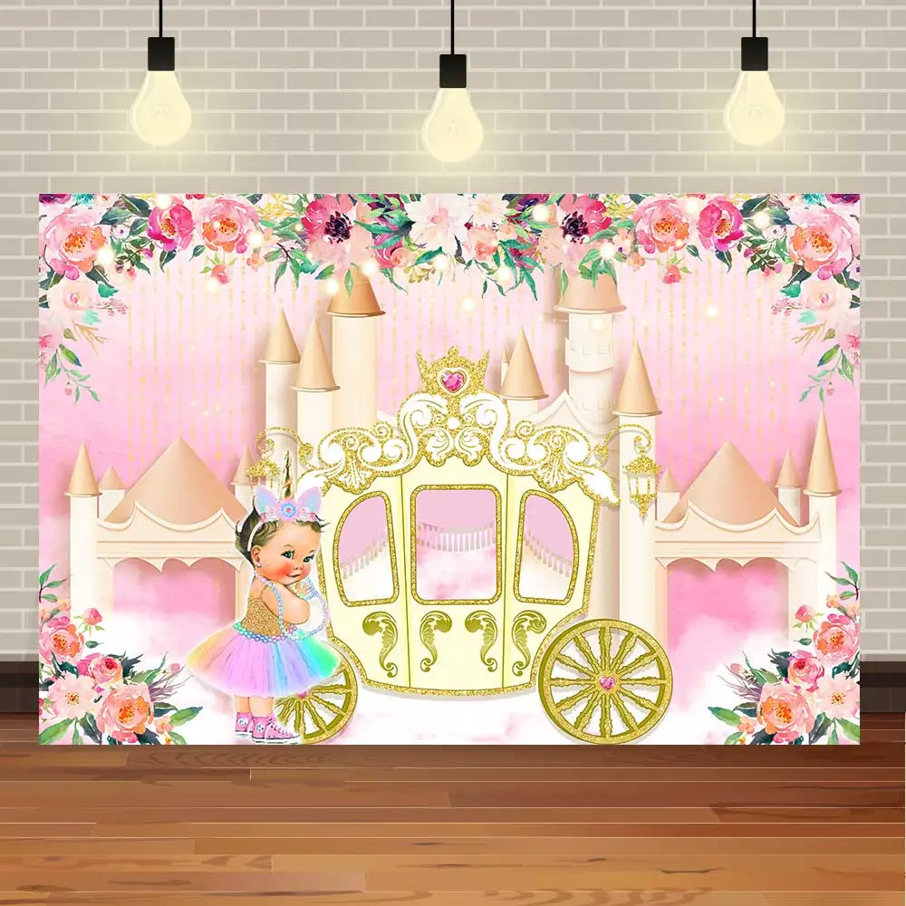 NeoBack Happy Birthday Baby Shower Princess Castle Carriage Watercolor Flower Party Banner Photo Backdrop Photography Background
NeoBack Happy Birthday Baby Shower Princess Castle Carriage Watercolor Flower Party Banner Photo Backdrop Photography Background